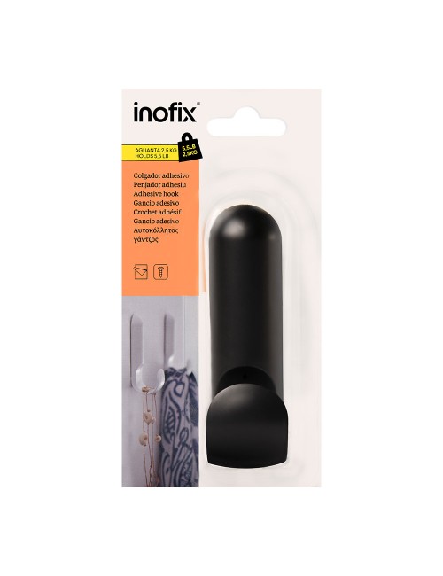 Colgador adhesivo atlas negro