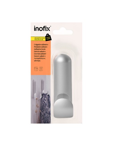 Colgador adhesivo atlas cromo mate