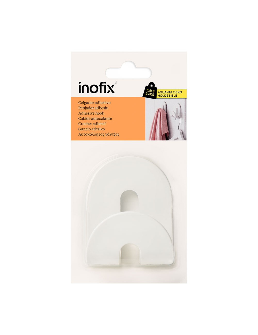 Colgador adhesivo calma blanco