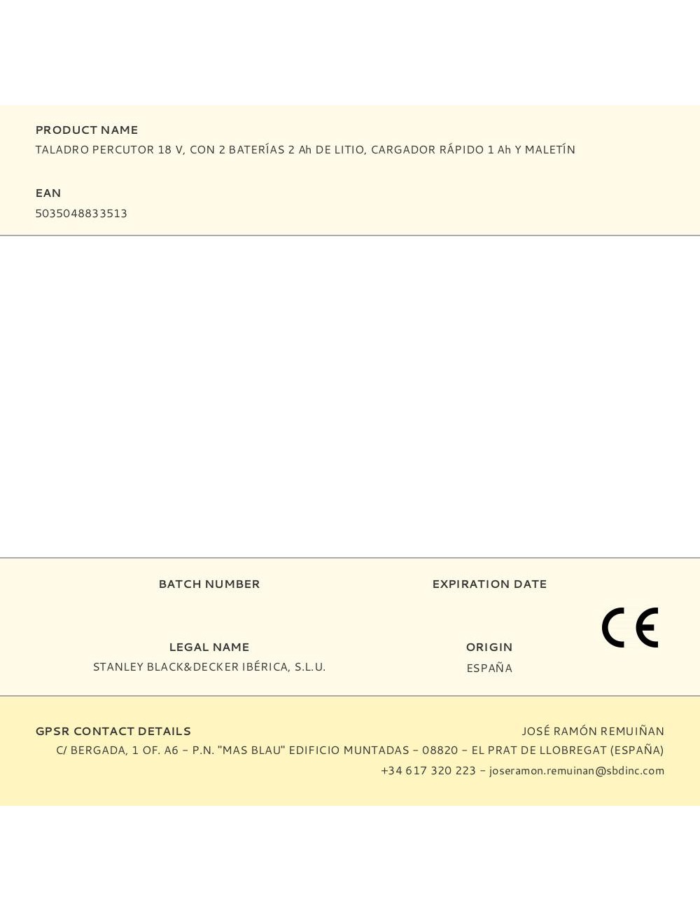 Taladro percutor 18 v, con 2 baterías 2 ah de litio, cargador rápido 1 ah y maletín