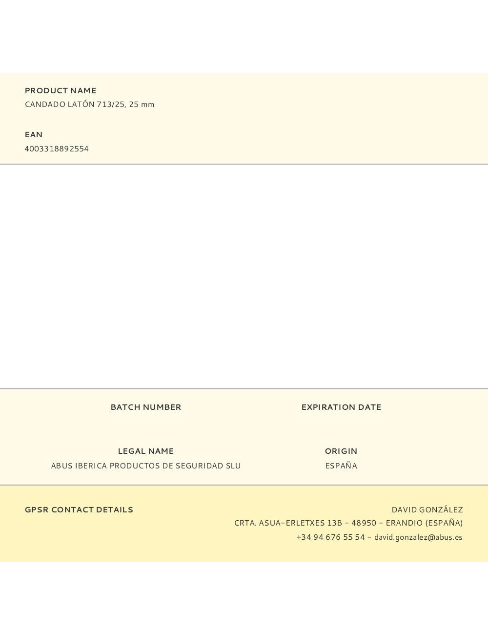 Candado latón 713/25, 25 mm