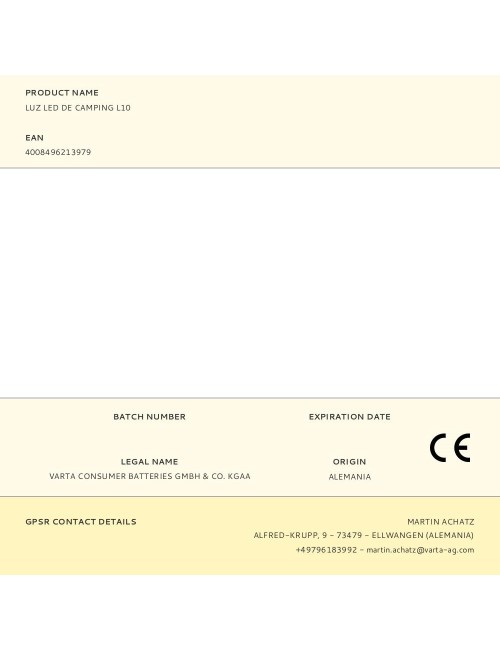 Luz led de camping l10