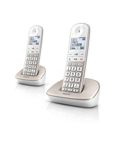 Teléfono duo inalámbrico xl4902s blanco y gris