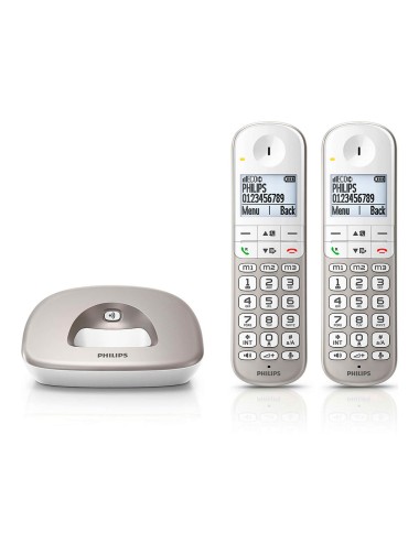 Teléfono duo inalámbrico xl4902s blanco y gris