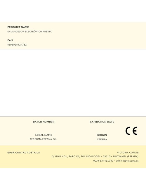 Encendedor electrónico presto