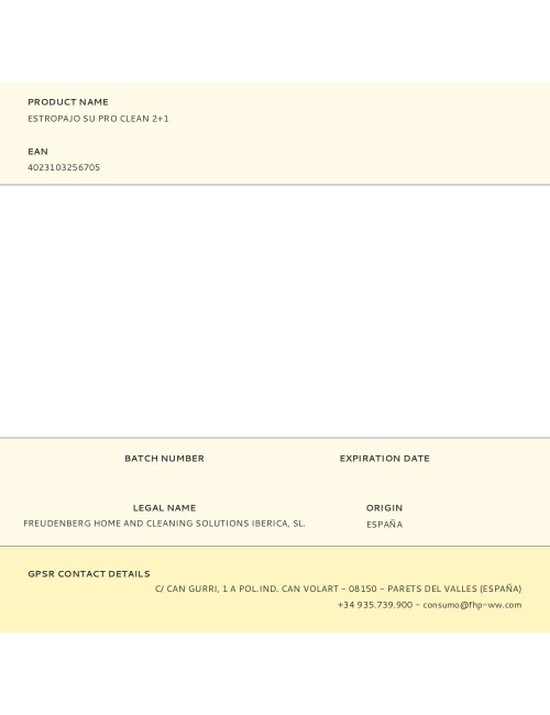 Estropajo su pro clean 2+1