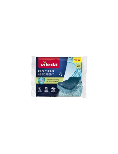 Estropajo viscosa pro clean absorbent, 2 uds
