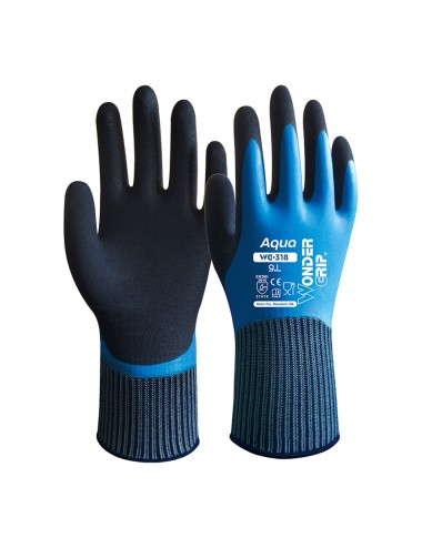 Guante nailon doble recubrimiento latex, 100% resistente al agua, t-07