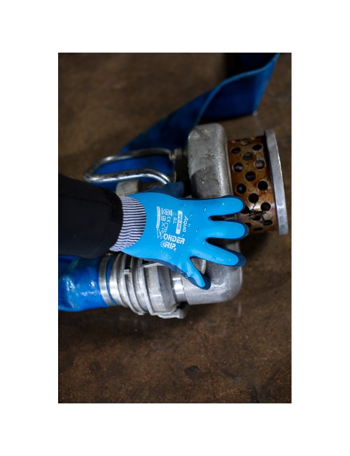 Guante nailon doble recubrimiento latex, 100% resistente al agua, t-11