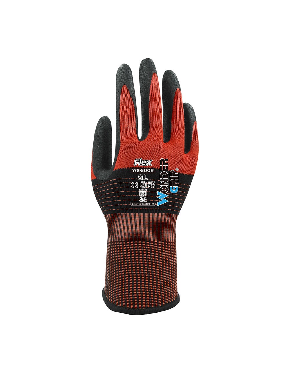 Guante nailon, palma recubierta nitrilo, t-08