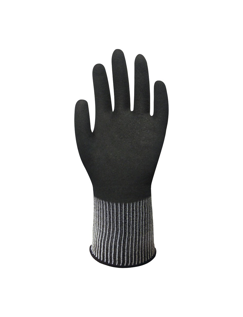 Guante nailon / spandex, palma doble recubrimiento nitrilo, t-08