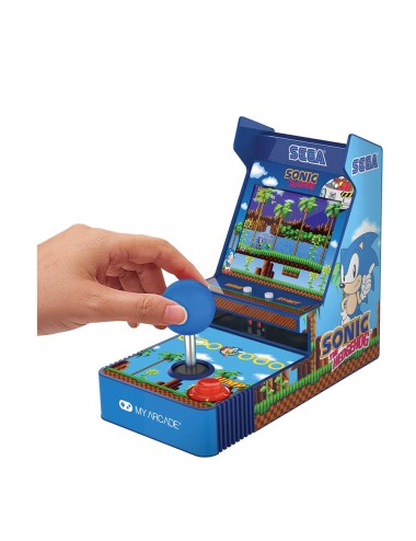 Joystick player sonic the hedgehog portable retro arcade