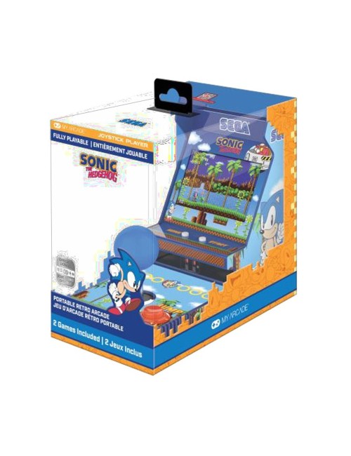 Joystick player sonic the hedgehog portable retro arcade