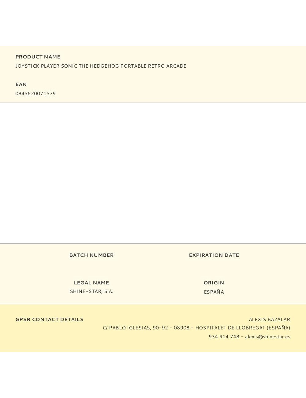 Joystick player sonic the hedgehog portable retro arcade