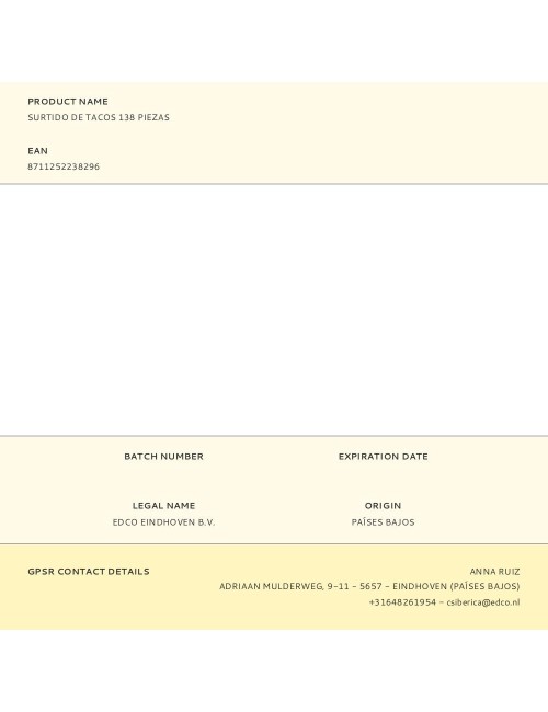 Surtido de tacos 138 piezas