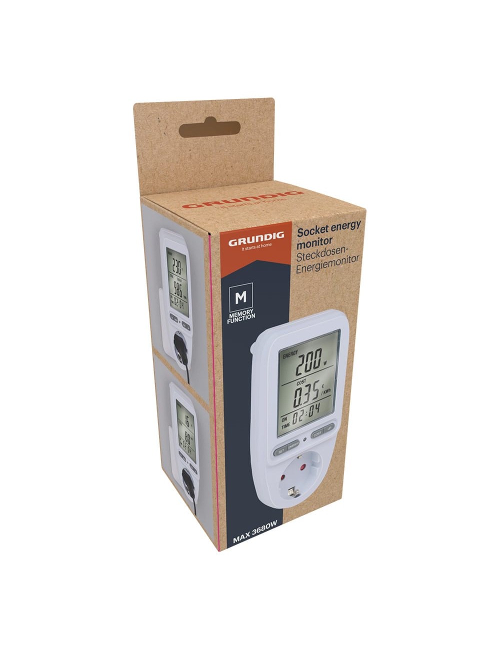 Monitor de energía para enchufes 7 x 7,5 x 14,5 cm