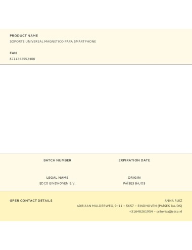 Soporte universal magnetico para smartphone