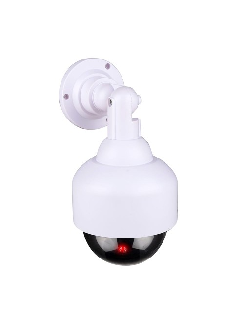 Cámara seguridad simulada tipo domo color blanco ø12 x 24 cm