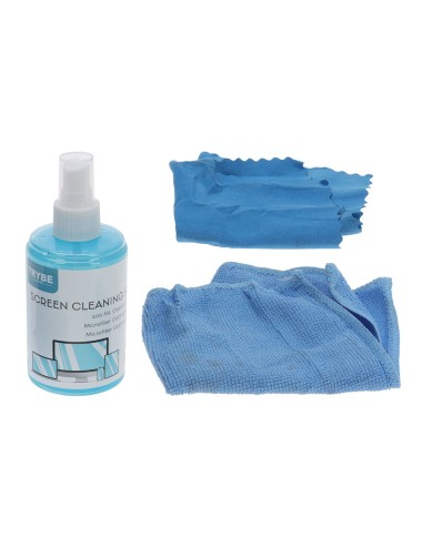 Spray limpiador de pantallas + 2 bayetas, 200 ml