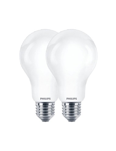 Bombilla estándar led e27 10,5 w 1521 lm 2700 k luz cálida, 2 uds.