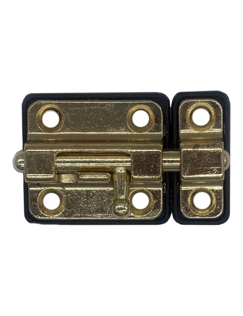 Pasador cerrojo base plástica 35 mm dorado