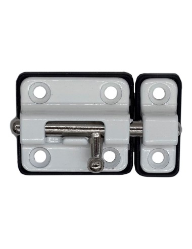 Pasador cerrojo base plástica 35 mm blanco