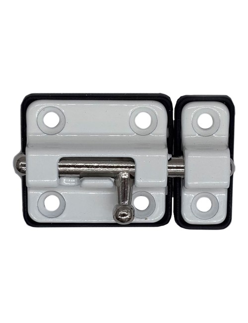 Pasador cerrojo base plástica 35 mm blanco