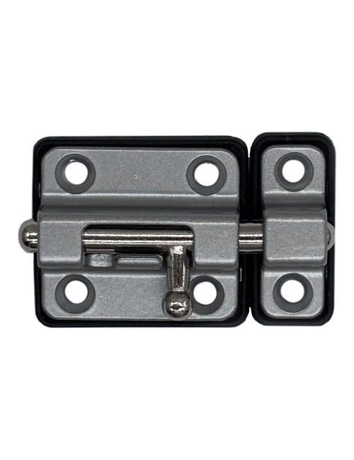 Pasador cerrojo base plástica 35 mm cromo mate