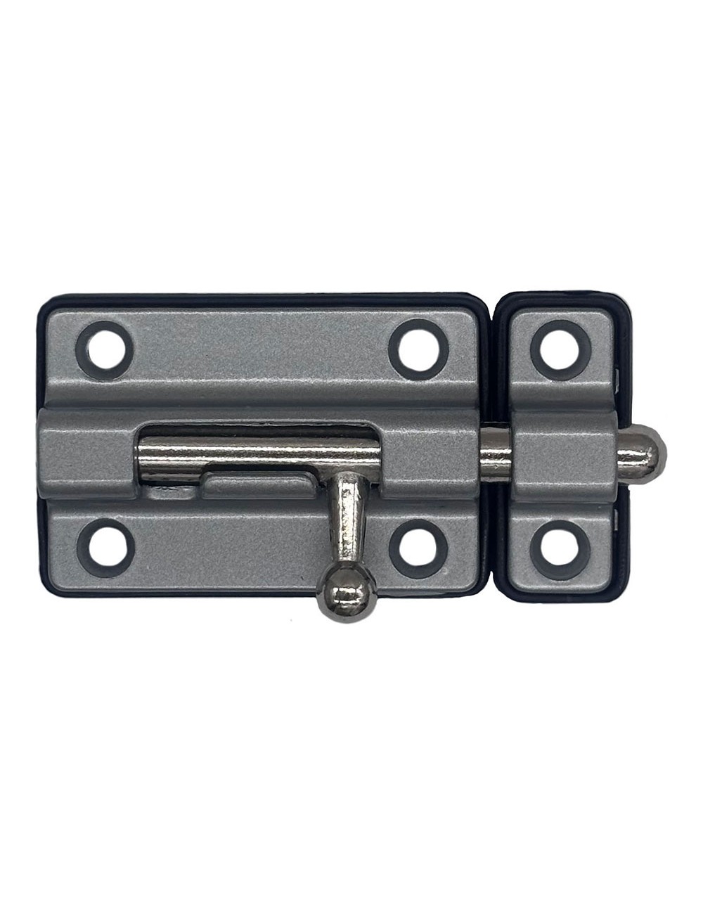 Pasador cerrojo base plástica 50 mm cromo mate