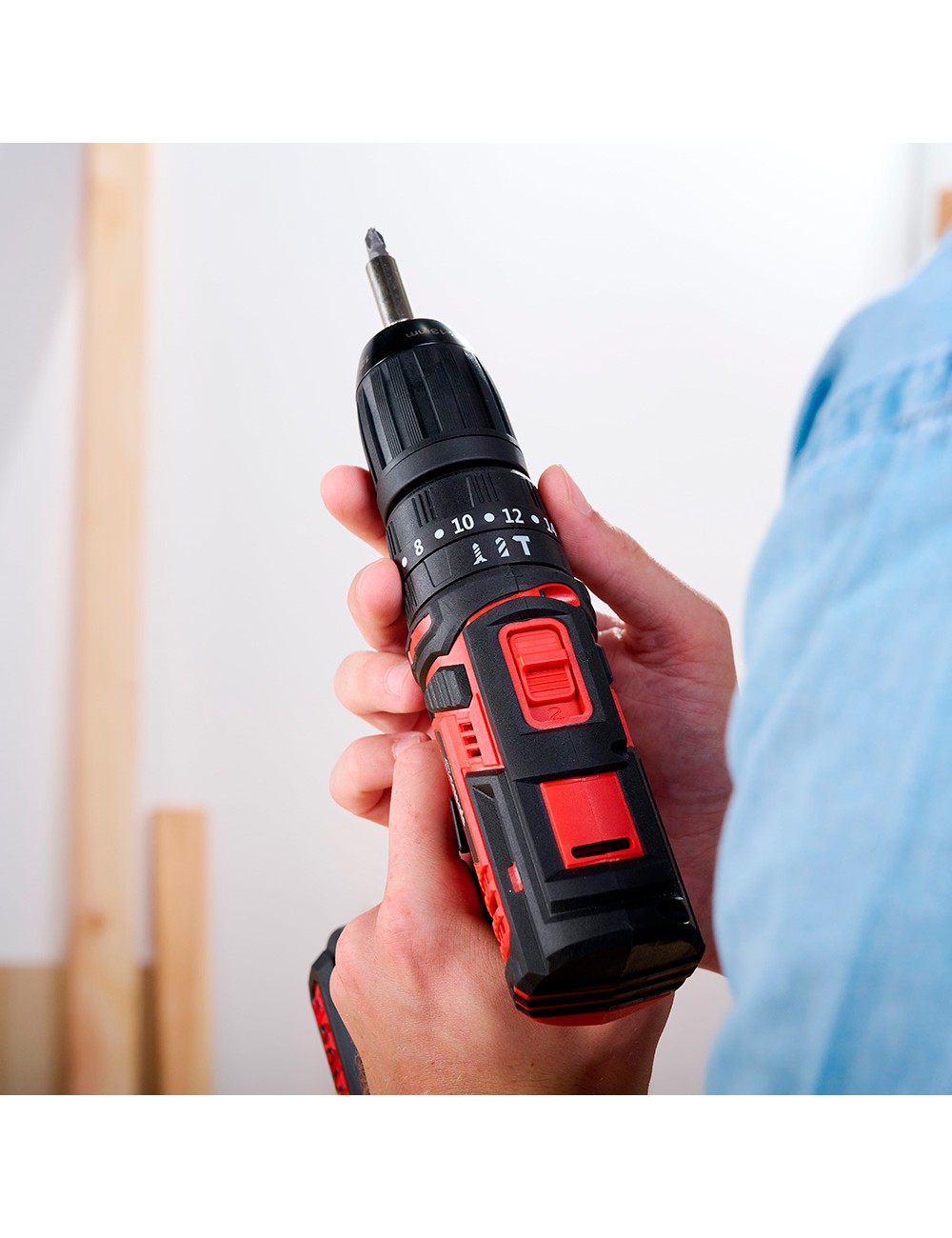 Taladro percutor / atornillador cid2050b 20 v incluye bateria + cargador