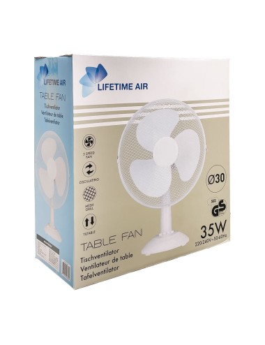Ventilador sobremesa 35 w, ø30 cm, blanco