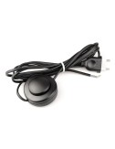 Interruptor eléctrico de pie con cable, 2,5 a 250 v, 3 m, negro