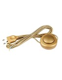 Interruptor eléctrico de pie con cable, 2,5 a 250 v, 3 m, oro