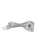 Interruptor eléctrico de pie con cable, 2,5 a 250 v, 3 m, transparente