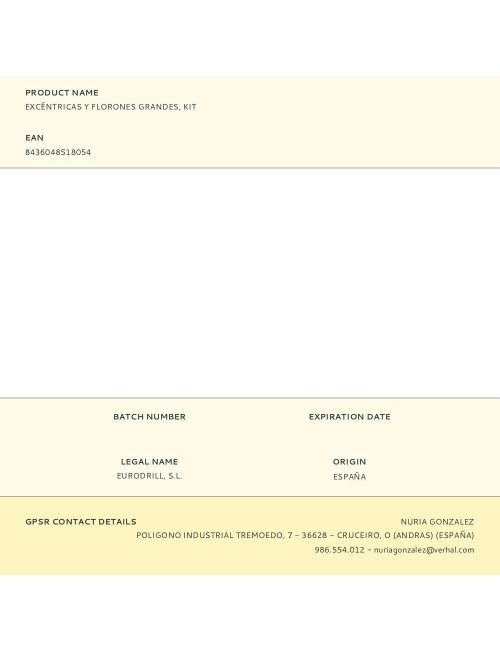 Excéntricas y florones grandes, kit