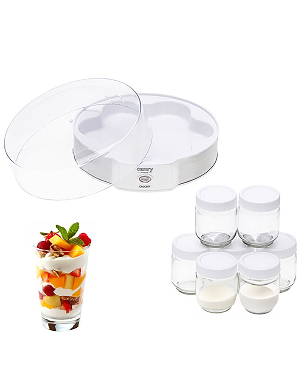 Yogurtera cr4519, blanca, 20 w, ø24 x 11,5 cm