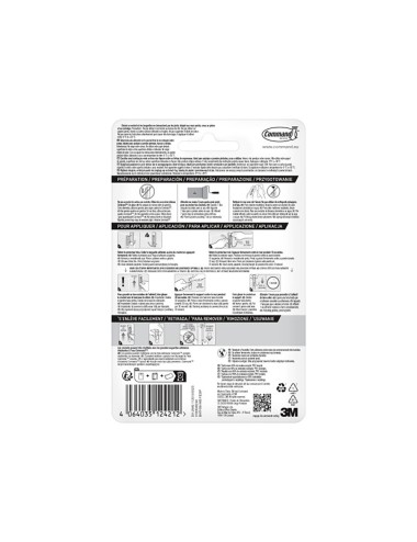 Gancho doble, grande, negro mate, 1 ud + 2 tiras, máx 1,8 kg