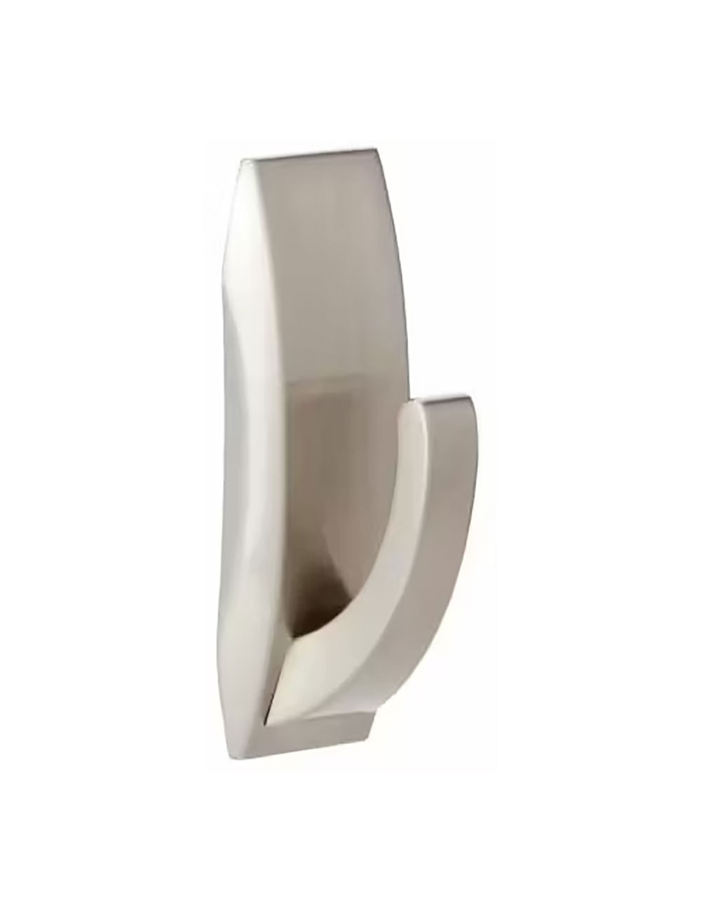 Gancho mediano, níquel pulido, 29 x 79 x 29 mm, 1 uds + 2 tiras, max 1,3 kg