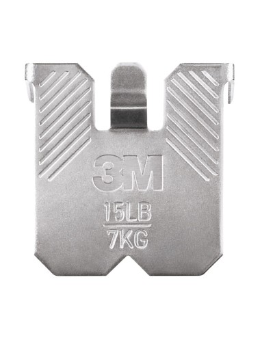 Gancho para paredes de yeso, 7 kg, 23 x 23 x 4 mm, 2 uds