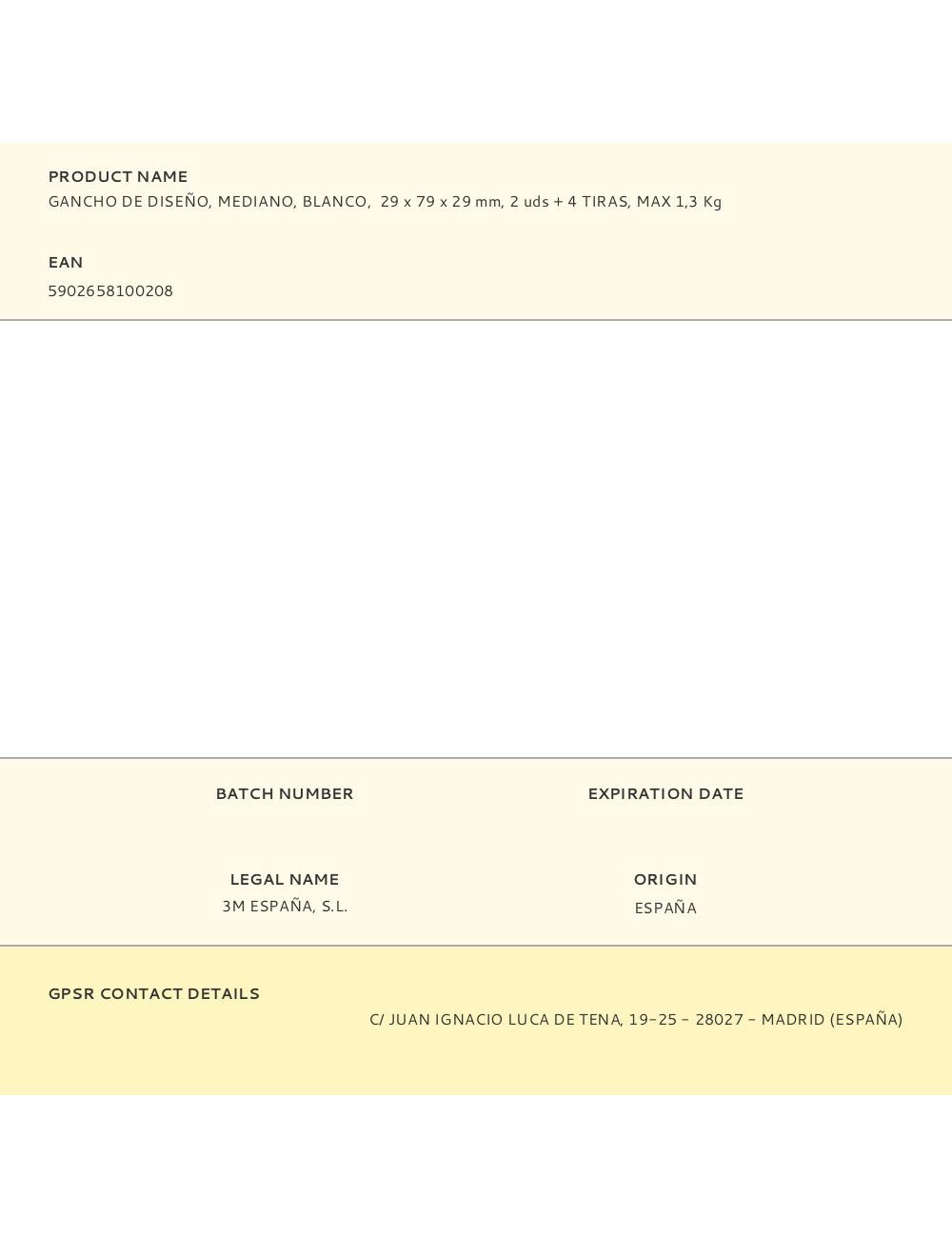 Gancho de diseño, mediano, blanco, 29 x 79 x 29 mm, 2 uds + 4 tiras, max 1,3 kg