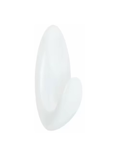 Gancho para baño, mediano, blanco, 35 x 86 x 29, 2 uds + 3 tiras, máx 1,3 kg