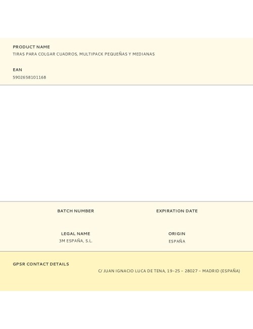 Tiras para colgar cuadros, multipack pequeñas y medianas