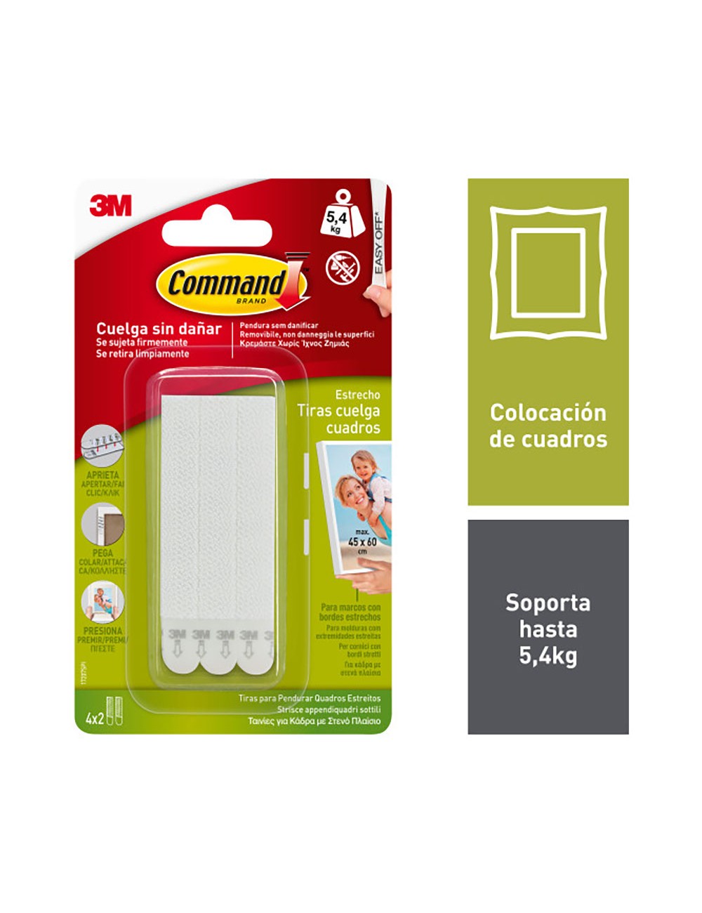 Tiras estrechas para colgar cuadros