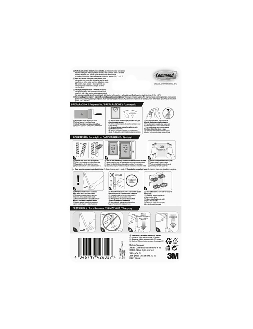 Tiras grandes para colgar cuadros