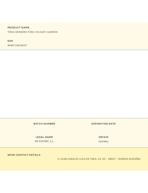 Tiras grandes para colgar cuadros