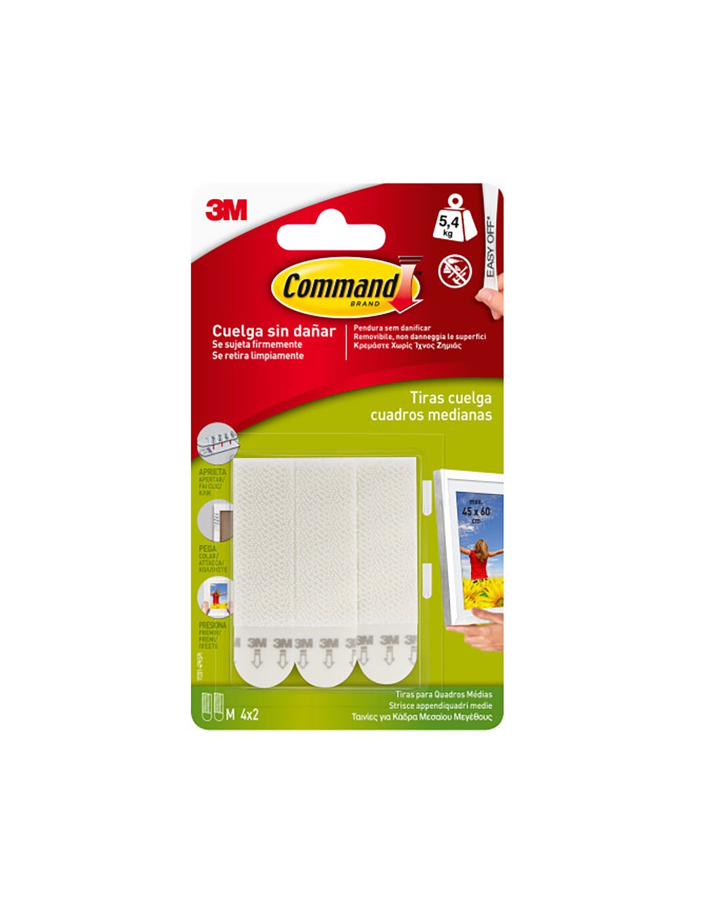 Tiras medianas para colgar cuadros