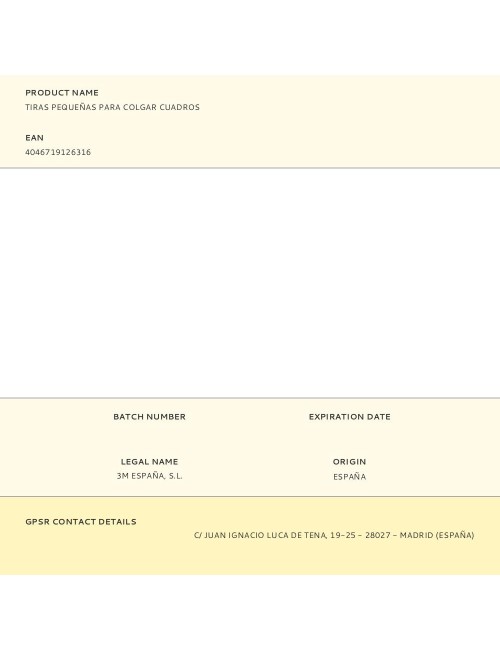 Tiras pequeñas para colgar cuadros