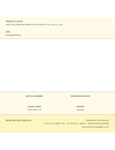 Cinta de embalar marrón 28 micras 50 mm x 66 m, 6 uds