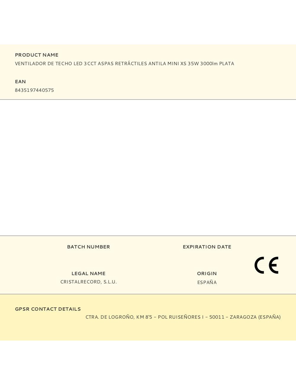 Ventilador de techo led 3cct aspas retráctiles antila mini xs 35 w 3000 lm plata, aspas ø55 cm, plafón ø32 cm, altura 38 - 4 ...