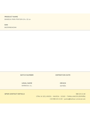 Bandeja para pintura 24 x 32 cm